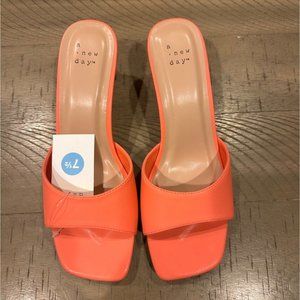 Women’s Lindie Mule Heels A New Day 7½ Pink